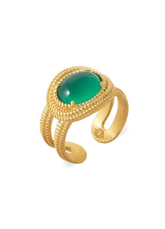 Bague DEMETER Agate Verte