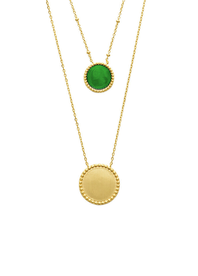 Necklace HERA Green lacquer
