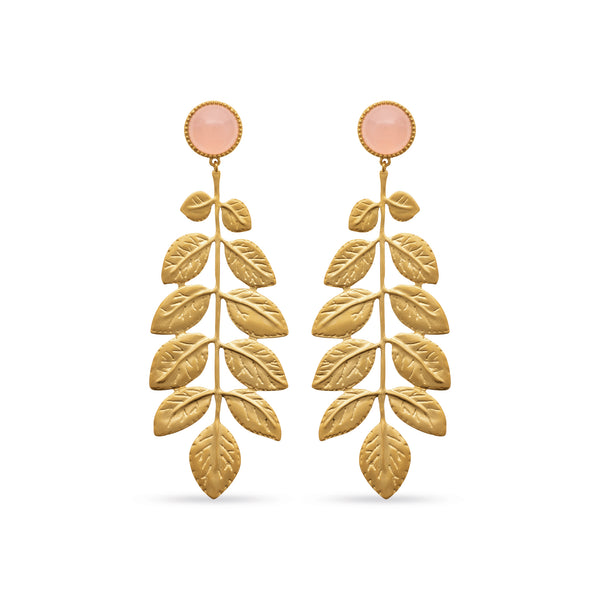 ATHENA Pink Quartz Earrings