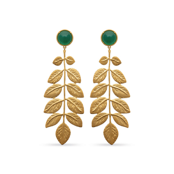 ATHENA Green Agate Earrings
