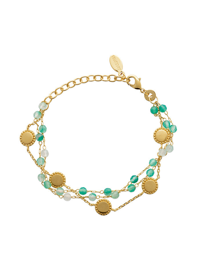 Bracelet THALIE Calcédoine Blanche